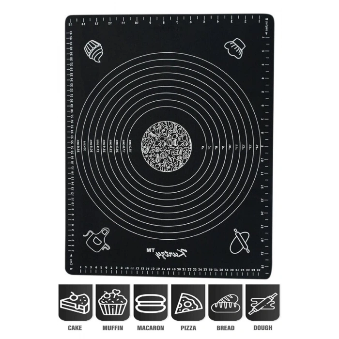 Hamur Matı Açma Yoğurma Mat Silpat Siyah