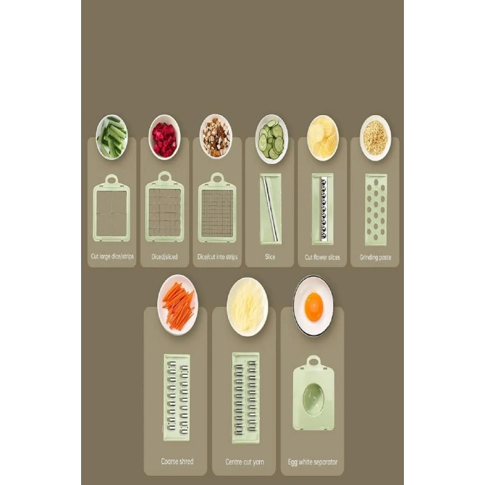 Rende Seti Vegetable Cutter Pro Rende Sebze Doğrayıcı Dilimleyici Hazneli Soğan Küp Kesici Dicer