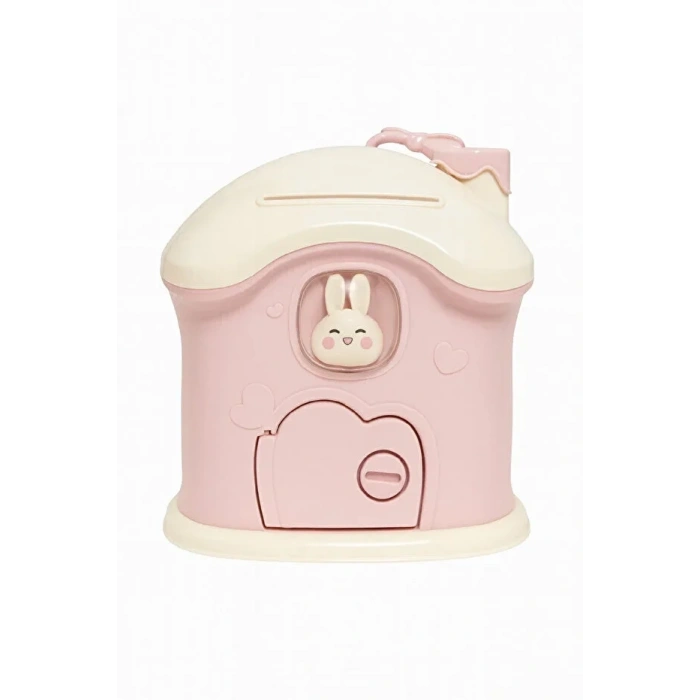 Kumbara Mega Boy Sevimli Kawai Tarz Pebme Renk Ev Baca Kumbara Kilitli Kumbarası