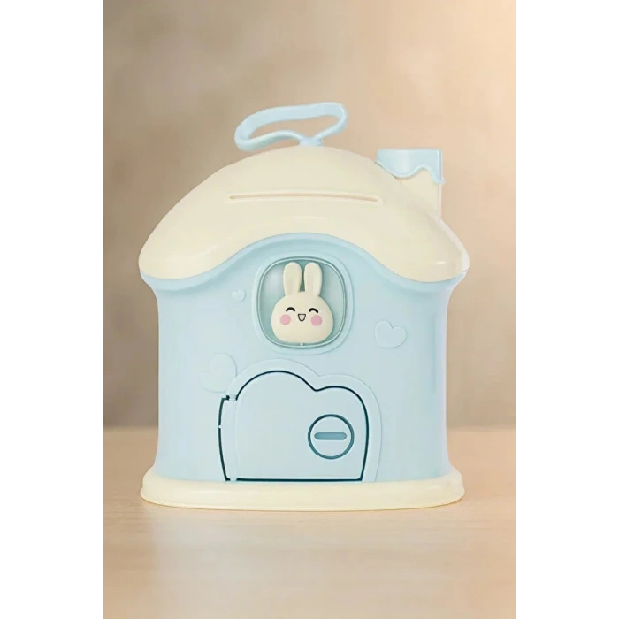 2 Adet Kumbara Mega Boy Sevimli Kawai Tarz Mavi Pembe Renk Ev Baca Kumbara Kilitli Kumbarası Sticker Hediye