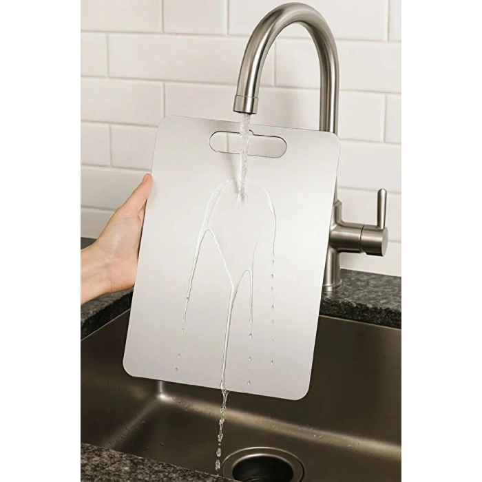 Kesme Çelik Tahtası Paslanmaz Çelik Metal Tezgah Koruyucu Hamur Açma Tezgahı 20X30 Cm