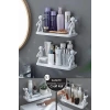 2li Kendinden Yapışkanlı Craft Banyo Rafı Baharatlık Mutfak Organizer