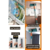 Home Teleskopik Çift Yönlü Pratik Cam Silme Aparatı 180 Derece Döner Pencere Cam Temizleyici
