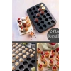 24lü Ve 12li Muffin Cupcake Kapsüllü Muffin Kalıbı Yüksek Kaliteli Yanmaz Yapışmaz Turta Tepsi
