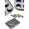 Muffin Kalıbı 24lü Cupcake Kapsülü Fırın Mini Kek Browni Kekstra Kurabiye Kalıbı Muffin Baking Pan