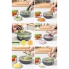 Rende Seti Vegetable Cutter Pro Rende Sebze Doğrayıcı Dilimleyici Hazneli Soğan Küp Kesici Dicer