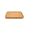 6lı Kare Bambu Gourmet Kahvaltı Tabağı Pasta Servis Sunum Tepsi İkramlık Ahşap Tabak