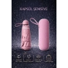 Kapsül Şemsiye Otomatik Aç Kapa Rüzgara Dayanıklı Taşıma Kılıflı Mini Çanta Boy Şemsiye-Pembe