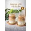 2li su kabağı  Bardak  Latte Kahve Kokteyl Sunum Bardağı 400ml  Sapaklı İskandinav Cam