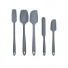 6lı Silikon Servis Takımı  Fırça Spatula Yanmaz Yapışmaz Fırçası Kaşık Bıçak Spatula Seti Gri