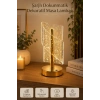 Gold  Masa Lambası Spiral Efektli Şarjlı LED Masa Lambası Akrilik Kristal Görünümlü Dekoratif Gece Lambası