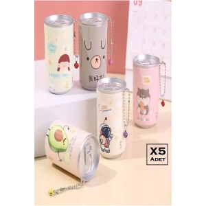 5li Sevimli Kola Kutusu Şekilli  Mendil Seti Anahtarlık Islak Mendil Kutusu Çanta Süsü Mini Cep Mendil Seti