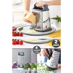 2li Büyük Boy Çelik Rende Silikon Tabanlı 4 Fonksiyonlu Sarımsak