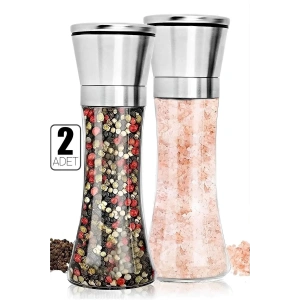 Karabiber Tuz Değirmeni Seramik Bıçaklı Öğütücü Büyük Boy Baharat Öğütücü