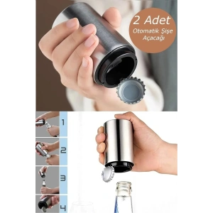 2 Adet Otomatik & Pratik Şişe Açma Bas Çek Şişe Soda Gazoz Kapağı