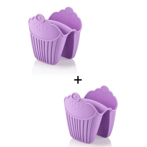 Silikon Fırın Eldiveni Tutucu Isı Yalıtımlı Kaymaz Mikrodalga Fırın Tencere Tepsi Tutmaç Seti