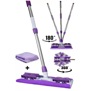 Sihirli Teleskobik Mop Yedek Bez Hediyeli Yer Mopu Fayans Duvar Yüzey