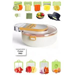 Rende Seti Vegetable Cutter Pro Rende Sebze Doğrayıcı Dilimleyici Hazneli Soğan Küp Kesici Dicer