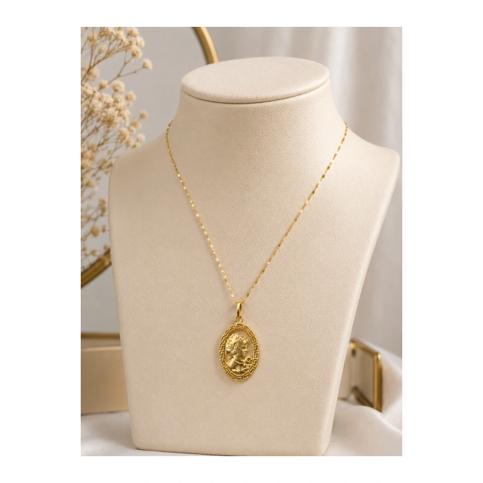 14 AYAR ALTIN CAMEO MODEL KOLYE