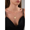 14 AYAR ALTIN VİNTAGE L HARFLİ KOLYE