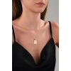 14 AYAR ALTIN VİNTAGE T HARFLİ KOLYE