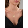 14 AYAR ALTIN VİNTAGE M HARFLİ KOLYE