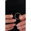 14 AYAR ALTIN M BOY ZARİF SOFT HALKA KÜPE