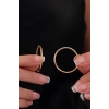 14 AYAR ALTIN L BOY ROSE MODEL HALKA KÜPE