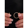 14 AYAR ALTIN M BOY ROSE MODEL HALKA KÜPE