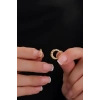 14 AYAR ALTIN ZARİF CAMİC MODEL HALKA KÜPE