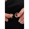 14 AYAR ALTIN HİLAL MODEL HALKA KÜPE