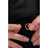 14 AYAR ALTIN MEDİUM OVAL HALKA KÜPE