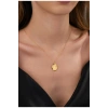 14 AYAR ALTIN OVAL T HARFLİ KOLYE