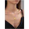 14 AYAR ALTIN OVAL P HARFLİ KOLYE