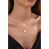 14 AYAR ALTIN OVAL Ş HARFLİ KOLYE