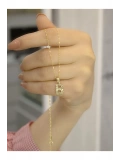 14 Ayar Altın Küçük Füzyon B Harfli Kolye