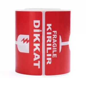 Dikkat Kırılır Etiketi 80x80 250li