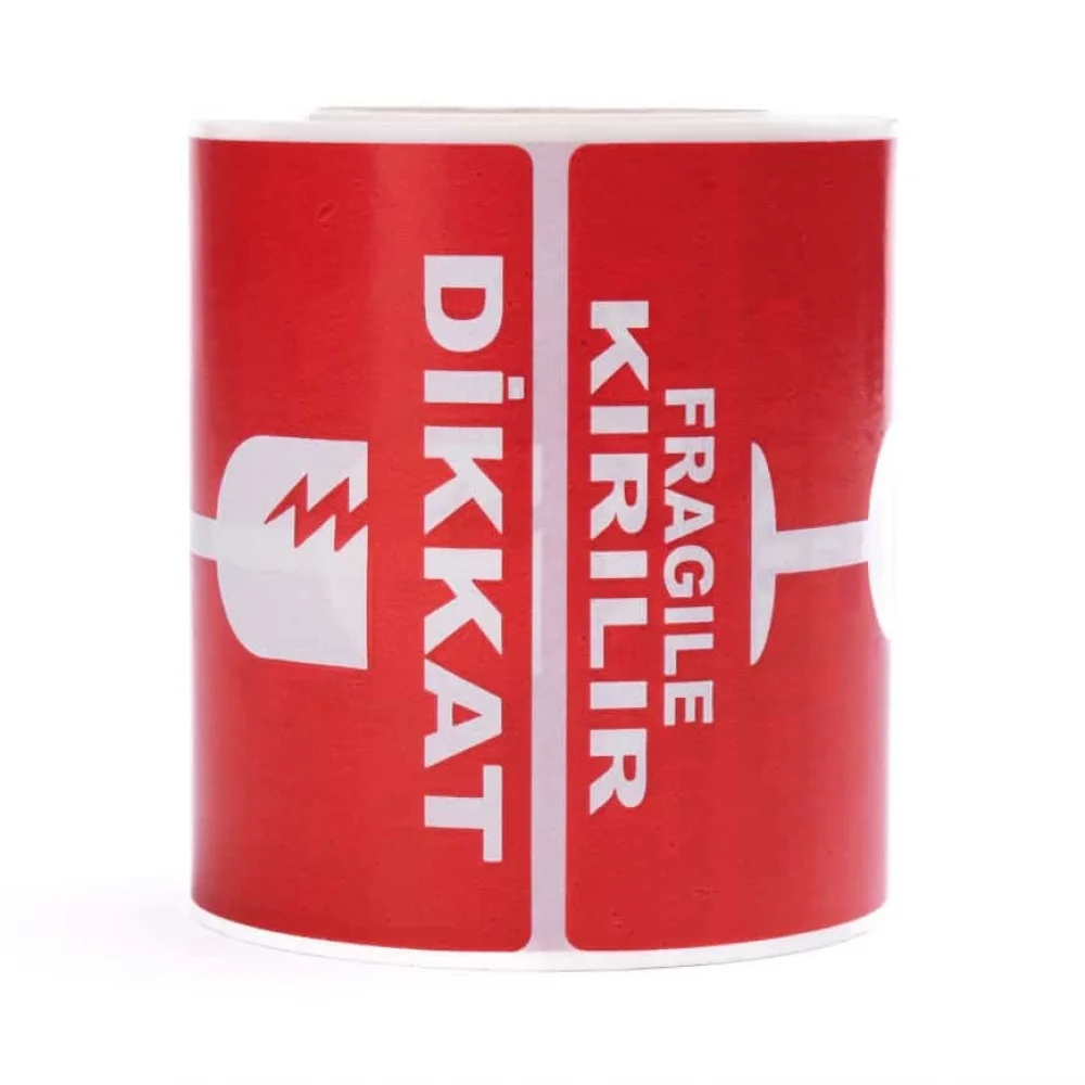 Dikkat Kırılır Etiketi 80x80 250li