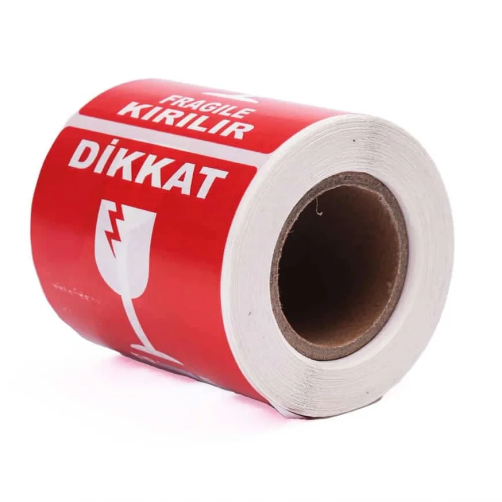 Dikkat Kırılır Etiketi 80x80 250li