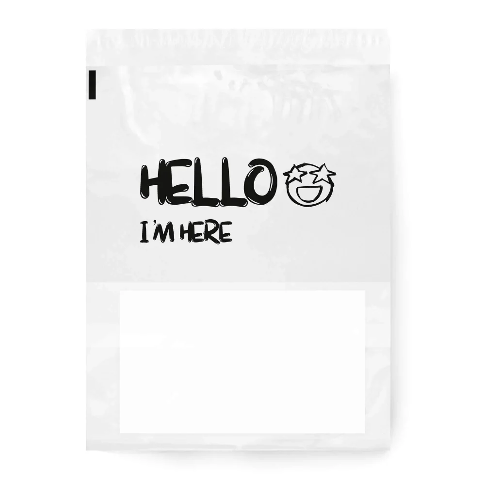 Hello Im Here Kargo Poşeti 34x45+5 Cepli 50 Adet