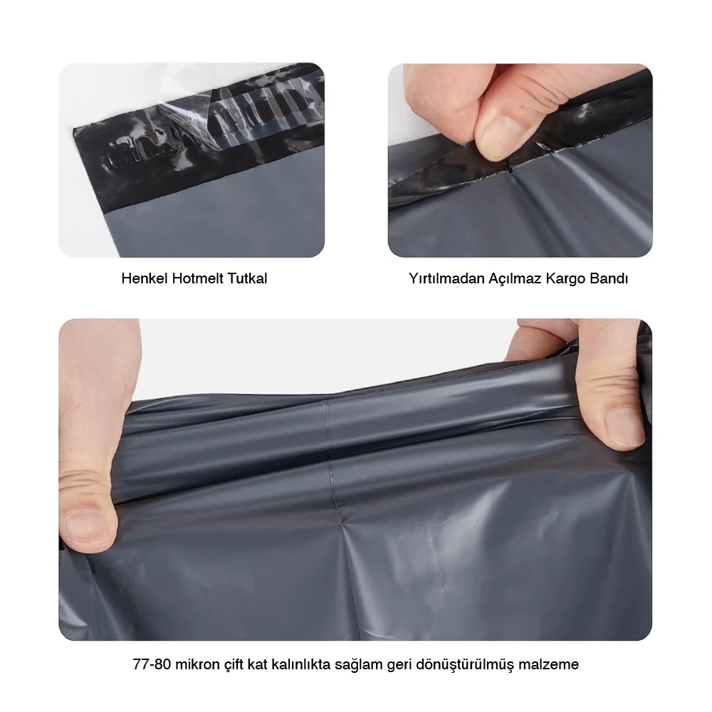 Küçük Boy Cepli Kargo Poşeti 24x30+5 - 300 Adet