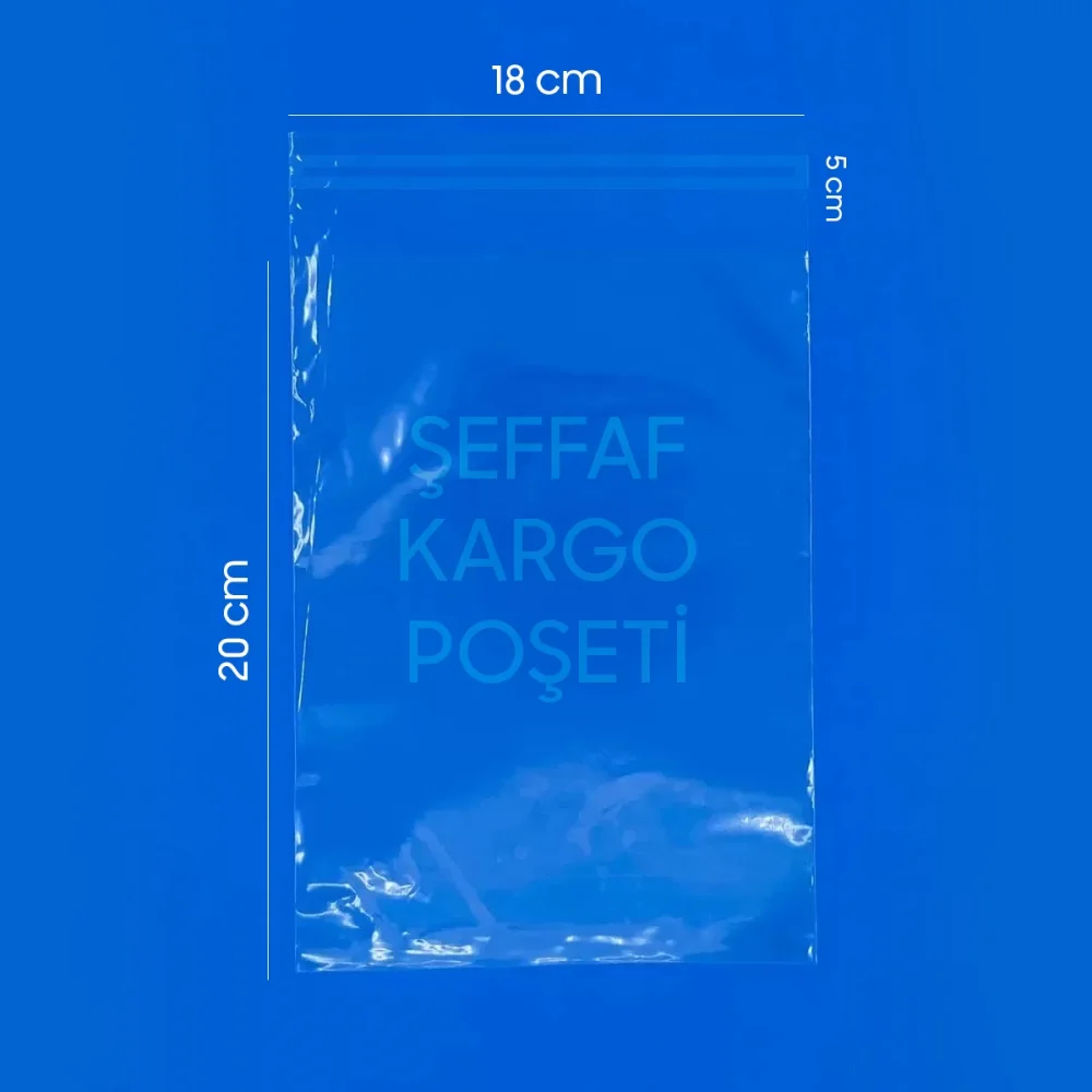 Mini Boy Şeffaf Kargo Poşeti 18x20+5 - 100 Adet