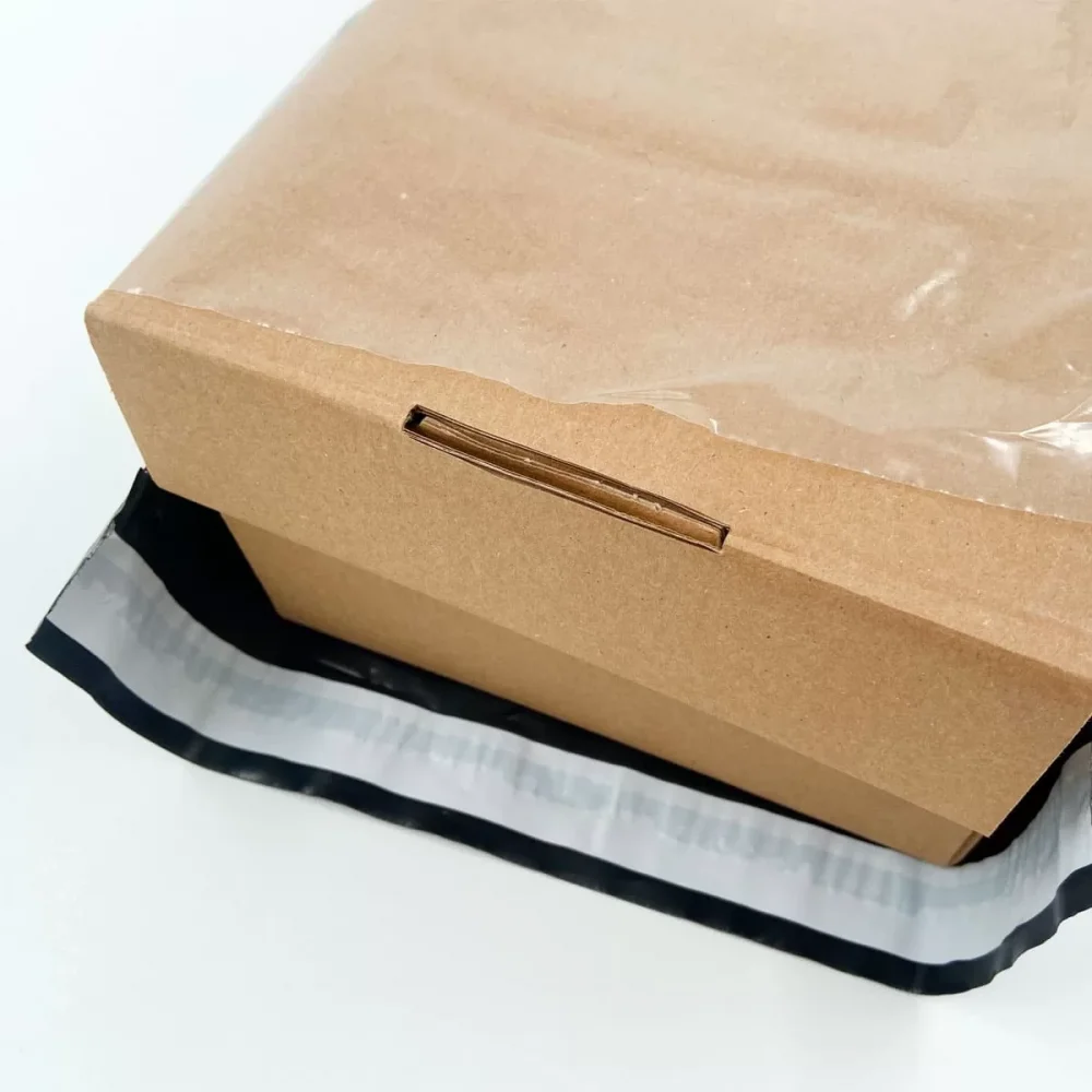 Tek Tarafı Şeffaf Kargo Poşeti 30x37+5 - 100 Adet