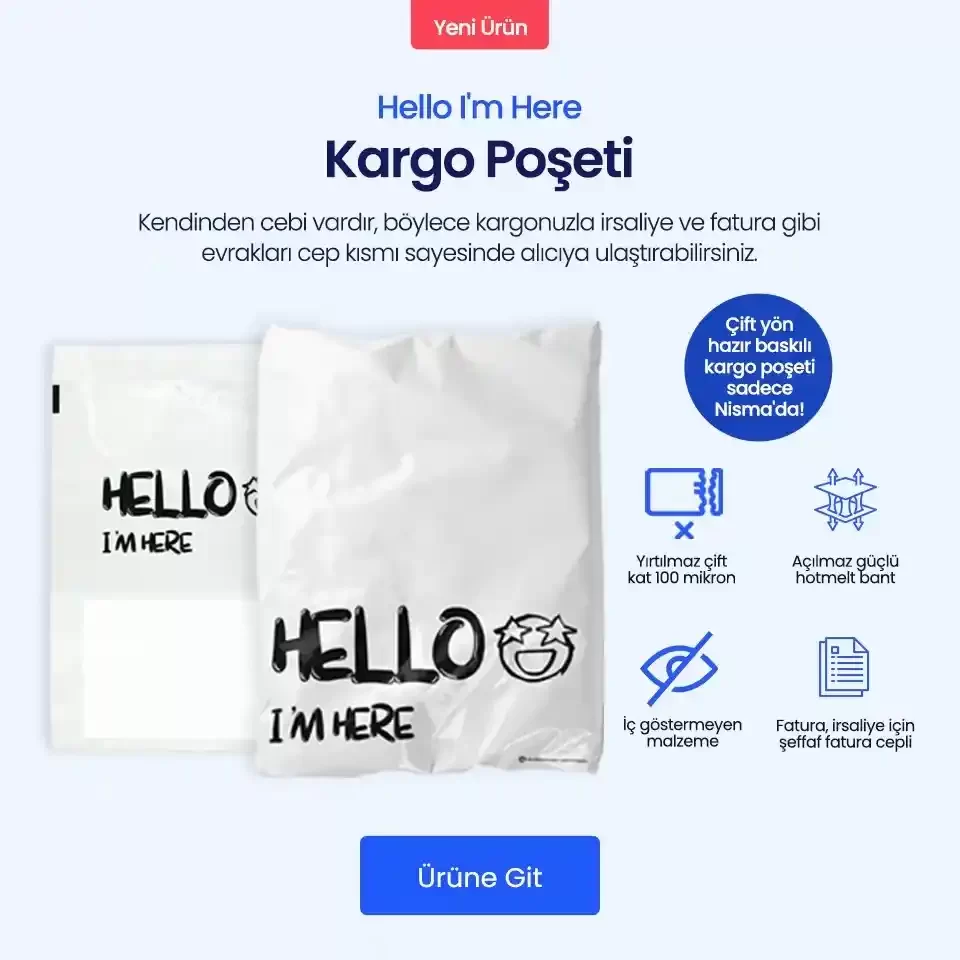 Hello I’m Here Kargo Poşeti