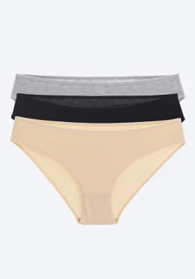 Pamuklu Kadın Bikini Külot 3lü Paket