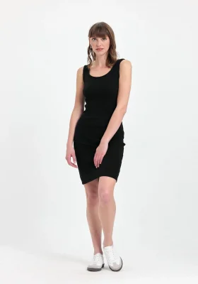 Kadın Mini Bodycon Kolsuz Siyah Elbise