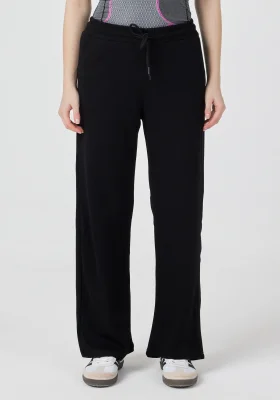 Modal Kumaş Beli Lastikli Siyah Eşofman Altı