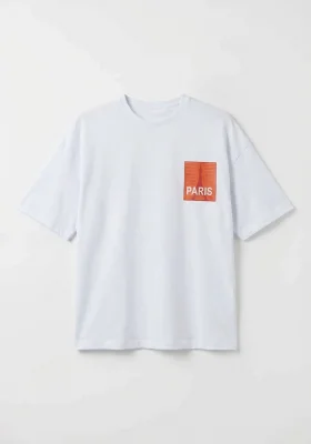 Erkek Relaxed 009 Beyaz T-Shirt