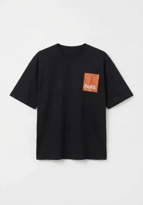 Erkek Relaxed 009 Siyah T-Shirt