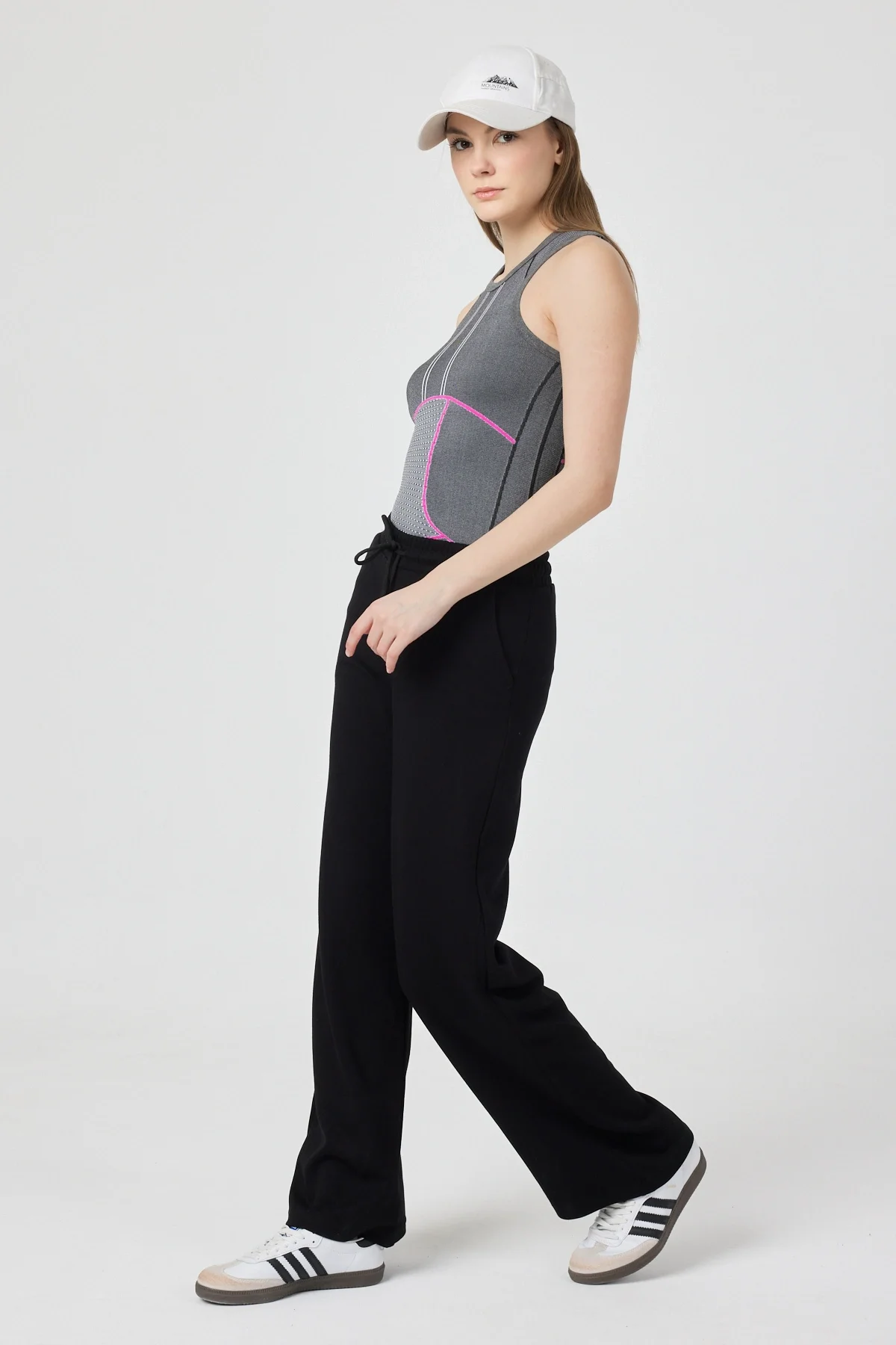 Modal Kumaş Beli Lastikli Siyah Eşofman Altı